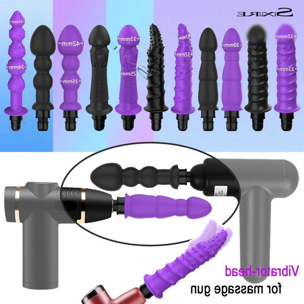 Objets de beauté Massage Gun Heads Vibration Dildo Penis Sexy Adult Toys Silicone Head Vibrat Fascia Gun Percussion Vibrateurs Femme Man