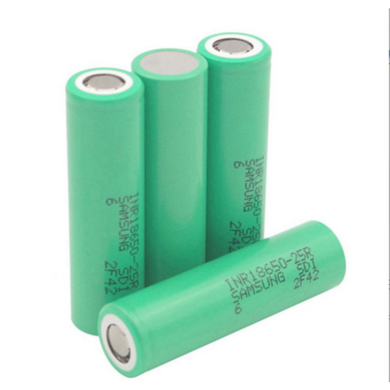 HOT INR18650 2500mah 18650 Batteries 25R 20A Discharge Lithium Rechargeable Battery With Flat
