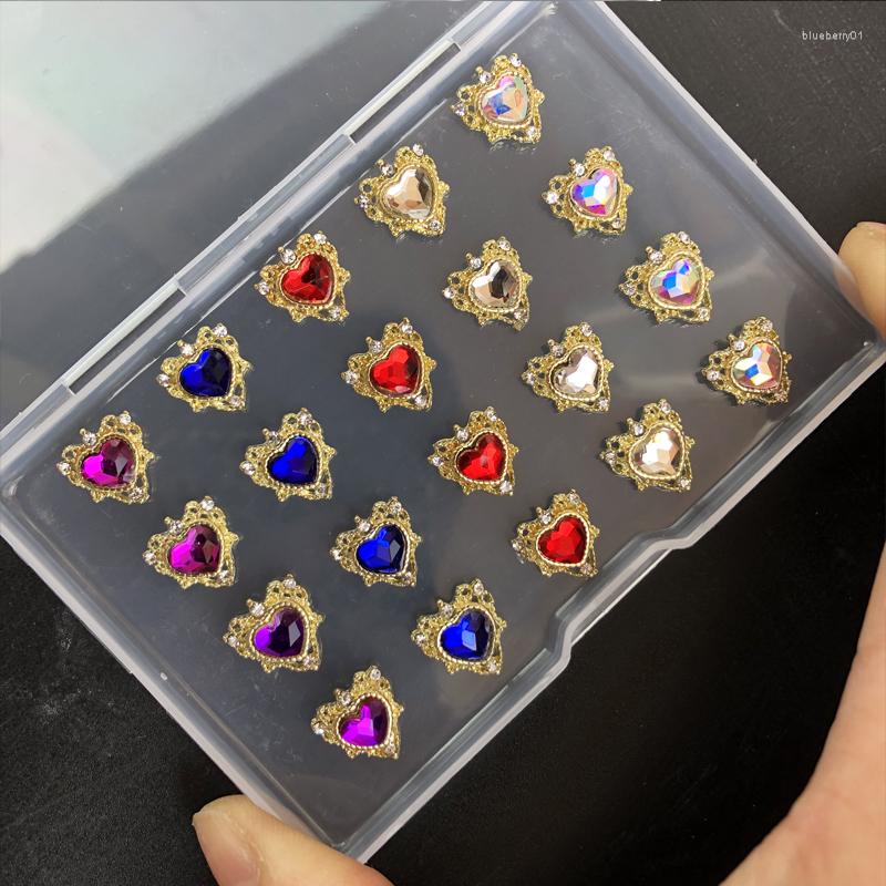 Nail Art Decorations 1 Set 3D Rhinestone Gems Elegant Gold Metal Alloy Hearts Multi Color Charm For DIY Diamond With Box
Nail Art Decorations 1 Set 3D Rhinestone Gems Elegant Gold Metal Alloy Hearts Multi Color Charm For DIY Diamond With Box