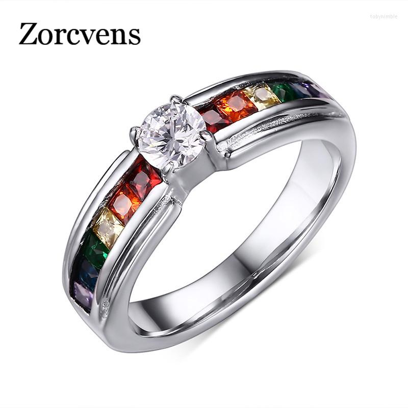 Cluster Rings ZORCVENS Men And Women Rainbow Ring The Zircon Austrian Crystal Gay Pride Fine Jewelry
Cluster Rings ZORCVENS Men And Women Rainbow Ring The Zircon Austrian Crystal Gay Pride Fine Jewelry