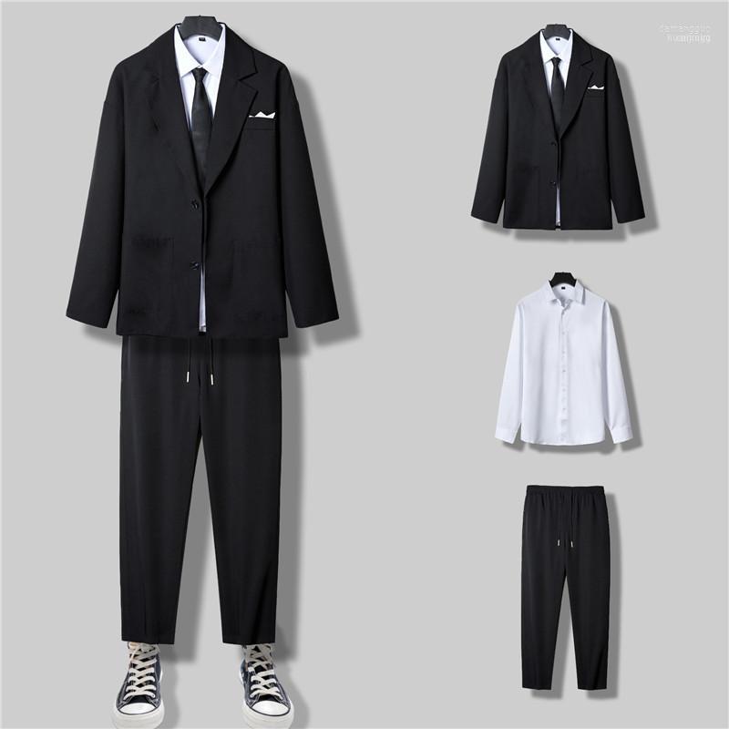 Men's Tracksuits Men's Fashion Loose Blazer Suit 3 Pcs Men Set Black Single Button Front Pocket Shirt Pants Korean Business Party Grey, Khaki
Men's Tracksuits Men's Fashion Loose Blazer Suit 3 Pcs Men Set Black Single Button Front Pocket Shirt Pants Korean Business Party Grey, Khaki