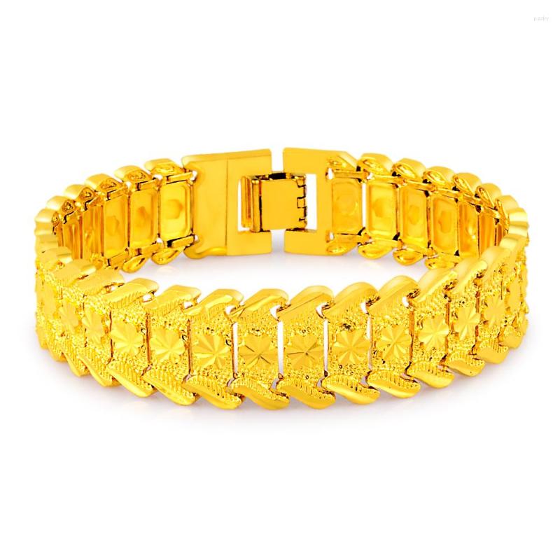Charm Bracelets Wholesale 24K Gold Bracelet 16MM Plated Heart Shaped Car Flower For Women & Men's Jewelry Gifts
Charm Bracelets Wholesale 24K Gold Bracelet 16MM Plated Heart Shaped Car Flower For Women & Men's Jewelry Gifts