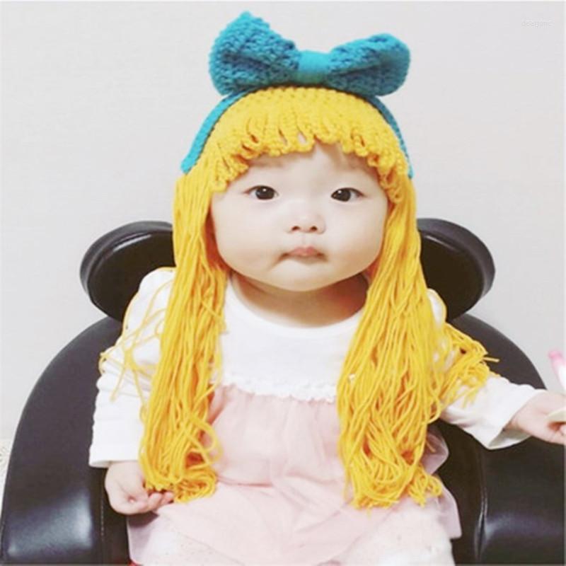 Hats Children Baby Girl Hat Bow Princess Long Hair Wig Cap Winter Warm Woolen Knitted Crochet Kids And Caps Pography Props, Black
Hats Children Baby Girl Hat Bow Princess Long Hair Wig Cap Winter Warm Woolen Knitted Crochet Kids And Caps Pography Props, Black