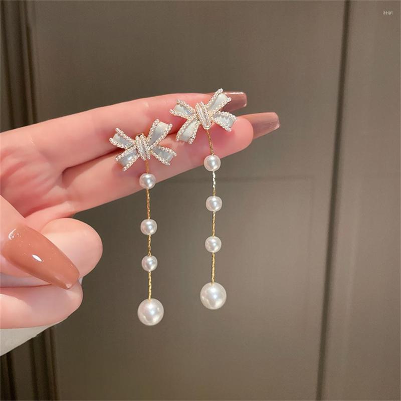 Backs Earrings Korean Style Elegant Bow Tassel Luxury Long Simulation Pearl For Women Valentines Day Gift
Backs Earrings Korean Style Elegant Bow Tassel Luxury Long Simulation Pearl For Women Valentines Day Gift
