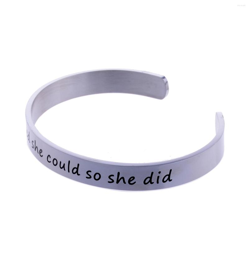 Bangle 12PC Engraved She Believed Could So Did Bracelet Open Cuff Stainless Steel Inspirational Jewelry For Women Gifts
Bangle 12PC Engraved She Believed Could So Did Bracelet Open Cuff Stainless Steel Inspirational Jewelry For Women Gifts