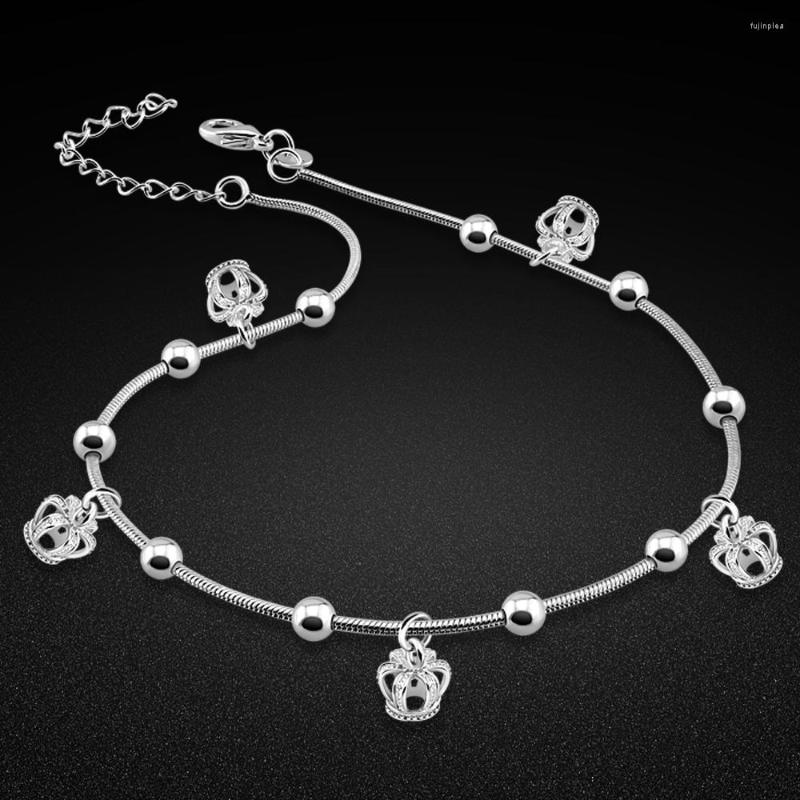 Anklets 925 Sterling Silver Crown Anklet Noble Summer Fashion For Women 2022 Elegant Jewelry Gift Pulseira
Anklets 925 Sterling Silver Crown Anklet Noble Summer Fashion For Women 2022 Elegant Jewelry Gift Pulseira
