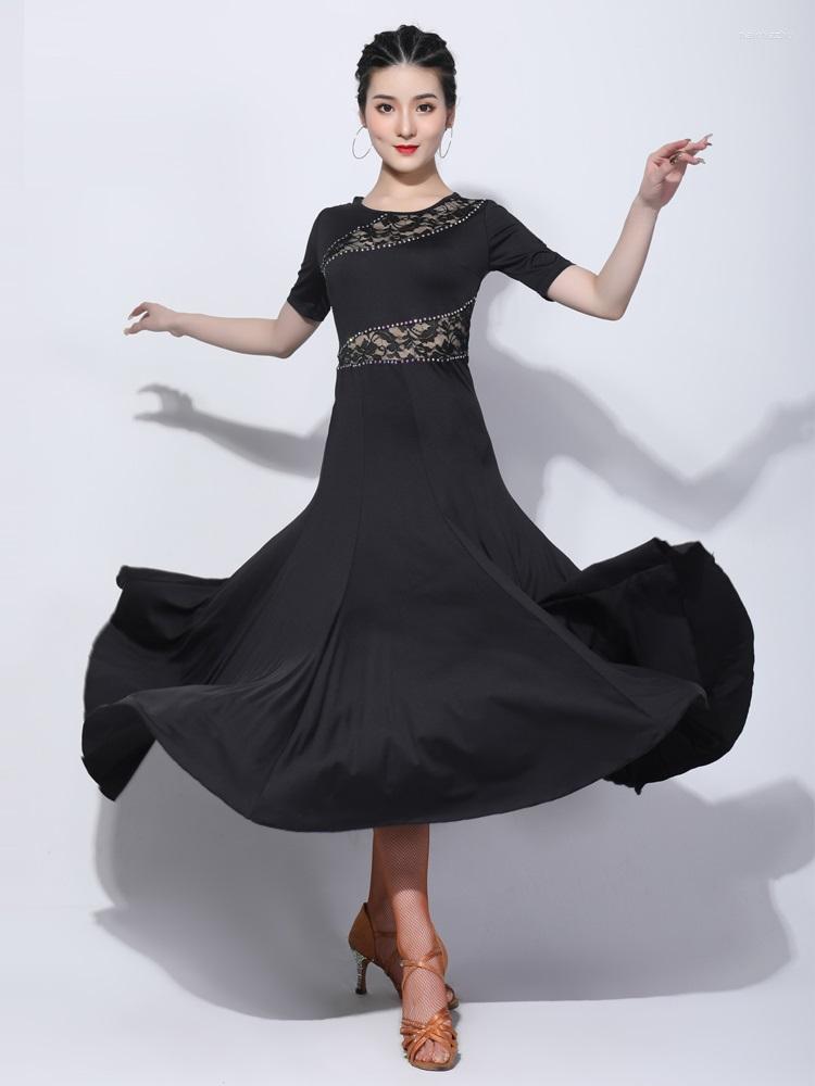 Stage Wear X213 Modern Dance Dress Rhinestones Waltz Social Rumba Costumes Ballroom Dancing Adult Costume, Black (long sleeve)
Stage Wear X213 Modern Dance Dress Rhinestones Waltz Social Rumba Costumes Ballroom Dancing Adult Costume, Black (long sleeve)