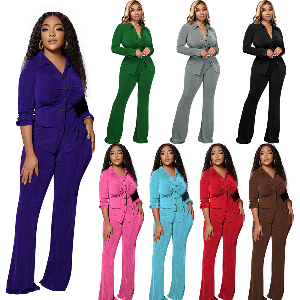 Wholesale Velvet Sweatsuits Women Clothes Fall Winter Tracksuits Long Sleeve Shirt Flare Pants Two Piece Set Matching Outfit Casual Clothing Bulk 9058, Black
Wholesale Velvet Sweatsuits Women Clothes Fall Winter Tracksuits Long Sleeve Shirt Flare Pants Two Piece Set Matching Outfit Casual Clothing Bulk 9058, Black