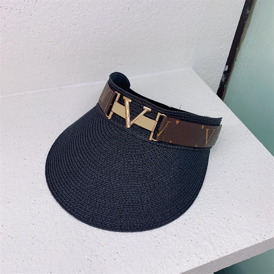 Fashion Sun Hat Designer Cap Women Femmes hommes Casquette Visor Top Top Caps vides Chapeaux Mentes Bucket Hut Summer Faash Chapeau D217104F259H