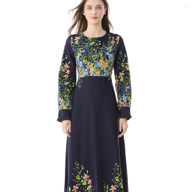 Ethnic Clothing 2022 Muslim Spring French Temperament Light Mature Wind Long Sleeve Dress Annual Small Elegant Skirt Abaya 
Ethnic Clothing 2022 Muslim Spring French Temperament Light Mature Wind Long Sleeve Dress Annual Small Elegant Skirt Abaya