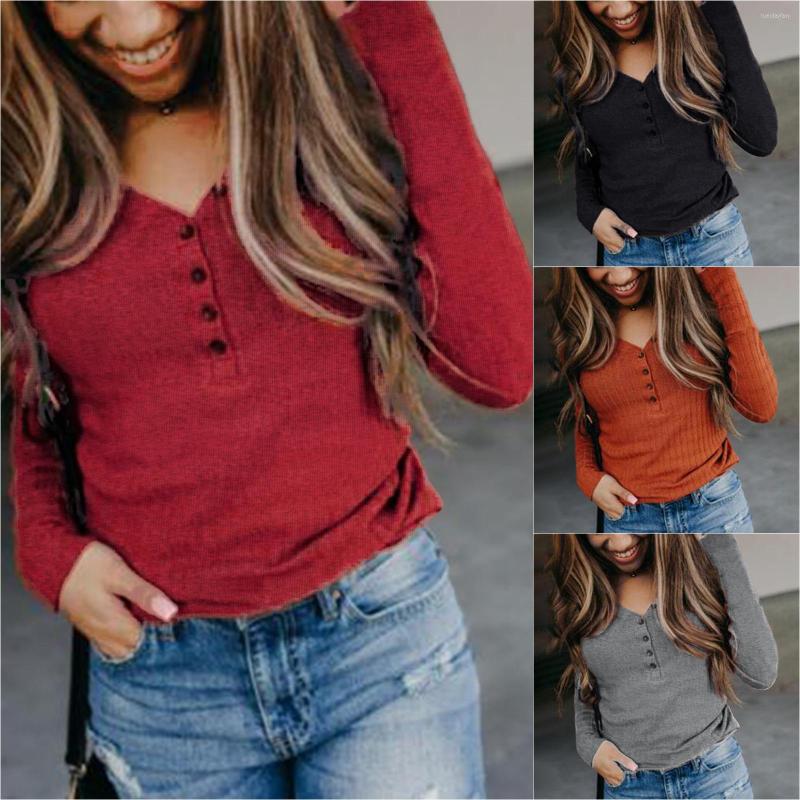 Women' T Shirts Polyester Autumn Solid Long Sleeve T-Shirt V-Neck Women Pullover Button Buttons Regular Casual, Black
Women' T Shirts Polyester Autumn Solid Long Sleeve T-Shirt V-Neck Women Pullover Button Buttons Regular Casual, Black
