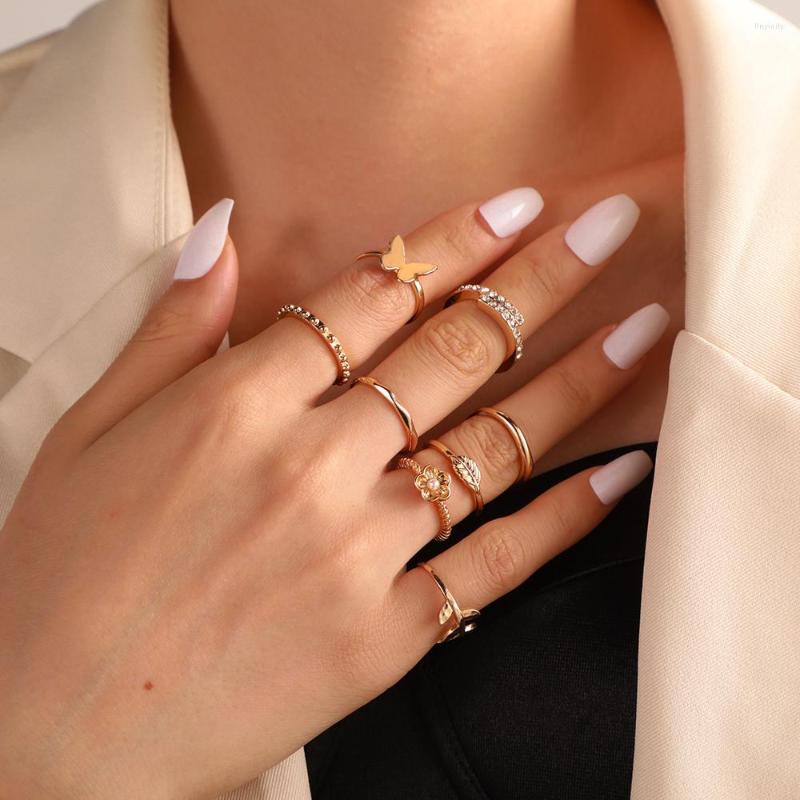 Wedding Rings Leaf Flower Butterfly Ring Retro Diamond Heart Female Niche Instagram Hip Hop Punk Simple Set For Women
Wedding Rings Leaf Flower Butterfly Ring Retro Diamond Heart Female Niche Instagram Hip Hop Punk Simple Set For Women