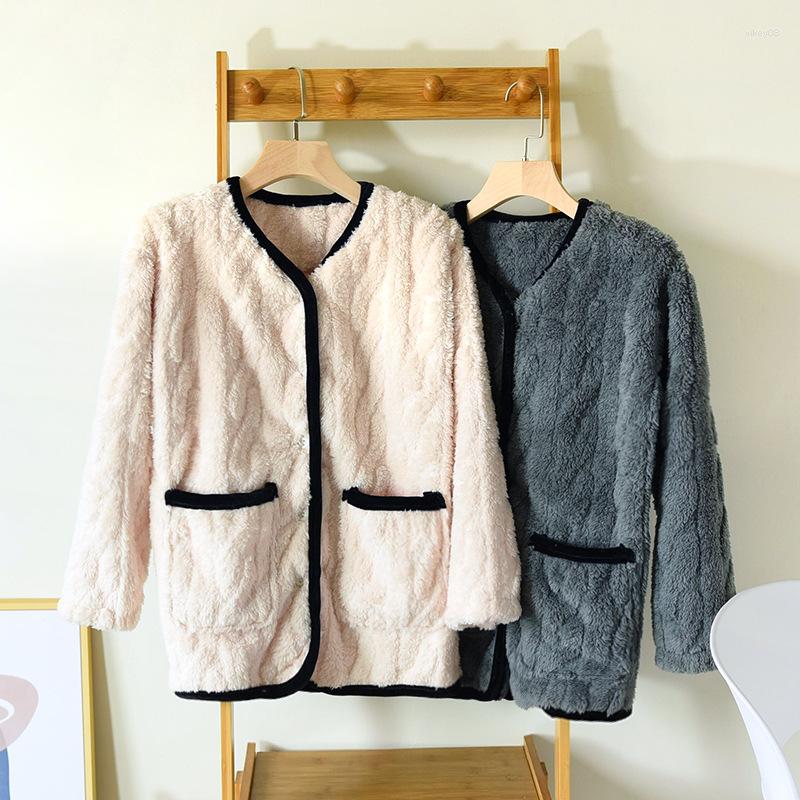 Women's Sleepwear Fdfklak 2022 Autumn Winter Women Thicken Warm Soft V-Neck Pajamas Top Female Flannel Long Sleeve, Beige
Women's Sleepwear Fdfklak 2022 Autumn Winter Women Thicken Warm Soft V-Neck Pajamas Top Female Flannel Long Sleeve, Beige