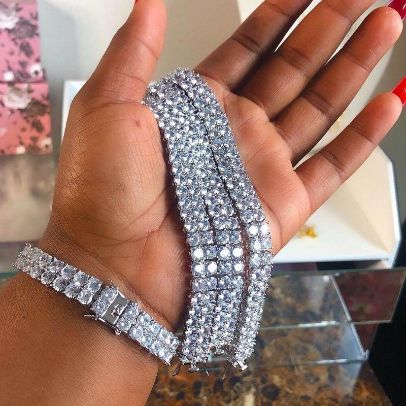 Charm Bracelets Wholesale Hip Hop Iced Out Bling Cz Bracelet Round Cut 5A Cubic Zirconia Two Raw Tennis Chain Women Men's
Charm Bracelets Wholesale Hip Hop Iced Out Bling Cz Bracelet Round Cut 5A Cubic Zirconia Two Raw Tennis Chain Women Men's