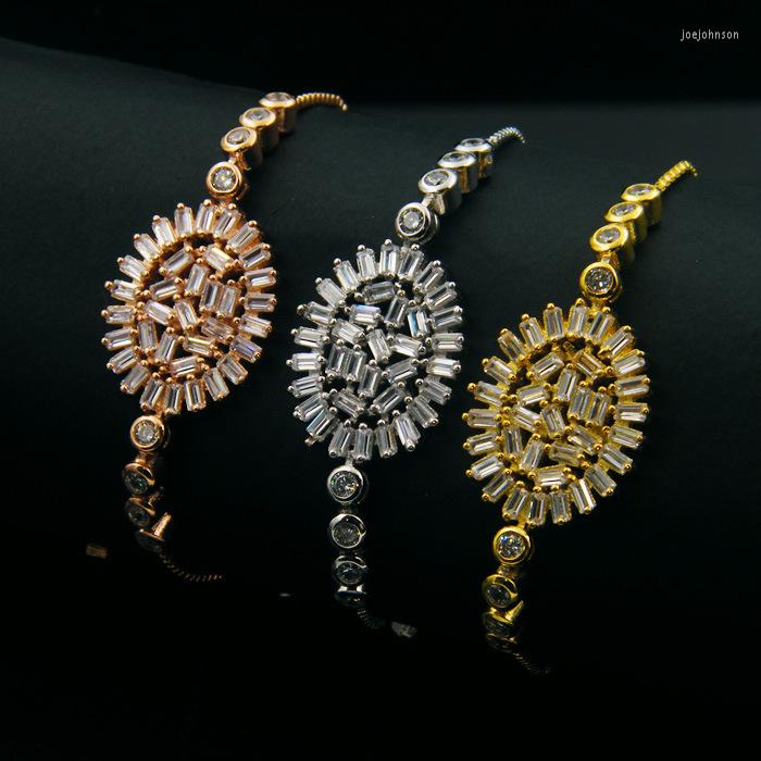 Charm Bracelets Fashion Jewelry Copper Plant Mosaic Full Stone Oval Hollow Long Adjust Size Box Chain Bracelet
Charm Bracelets Fashion Jewelry Copper Plant Mosaic Full Stone Oval Hollow Long Adjust Size Box Chain Bracelet