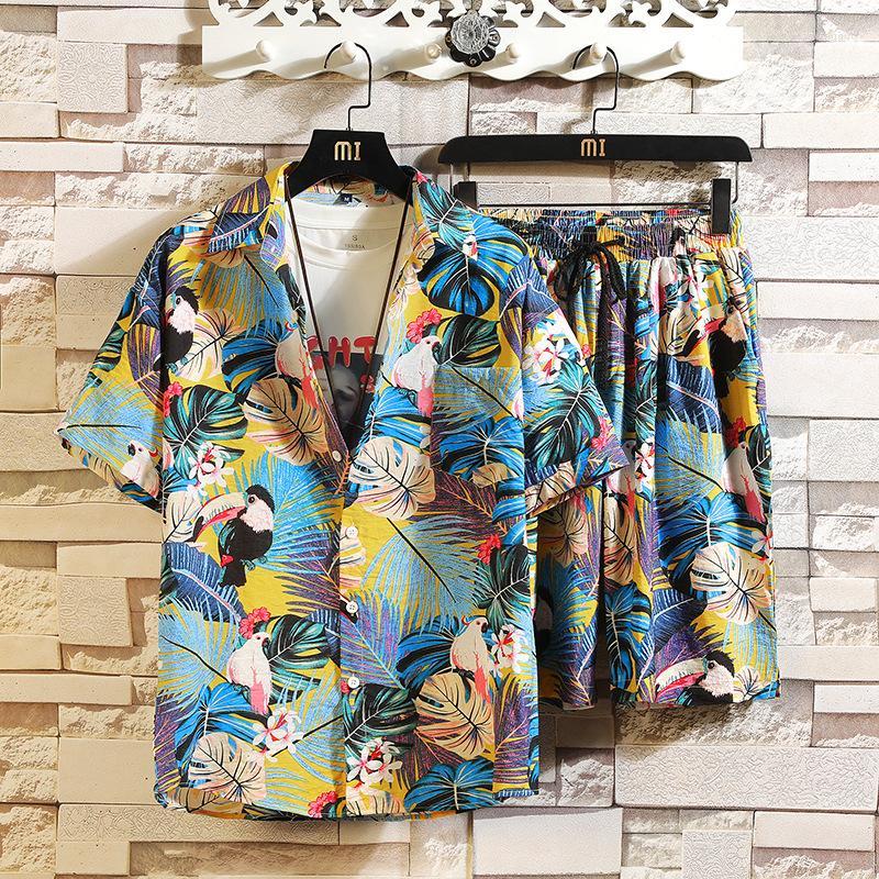 Men's Tracksuits Men's Beach Short Shirt Set 2022 Summer Men Multi-color Short-sleeved Casual Big Size Loose Printing Flower Two-piece, No.1
Men's Tracksuits Men's Beach Short Shirt Set 2022 Summer Men Multi-color Short-sleeved Casual Big Size Loose Printing Flower Two-piece, No.1