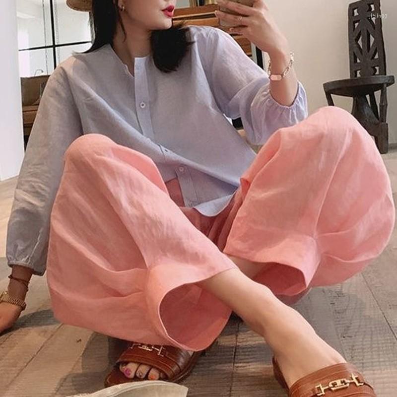 Women' Pants 2022 Arrival Summer Arts Style Women All-matched Cotton Linen Ankle-length Casual Loose Elastic Waist Harem P245, Blue
Women' Pants 2022 Arrival Summer Arts Style Women All-matched Cotton Linen Ankle-length Casual Loose Elastic Waist Harem P245, Blue