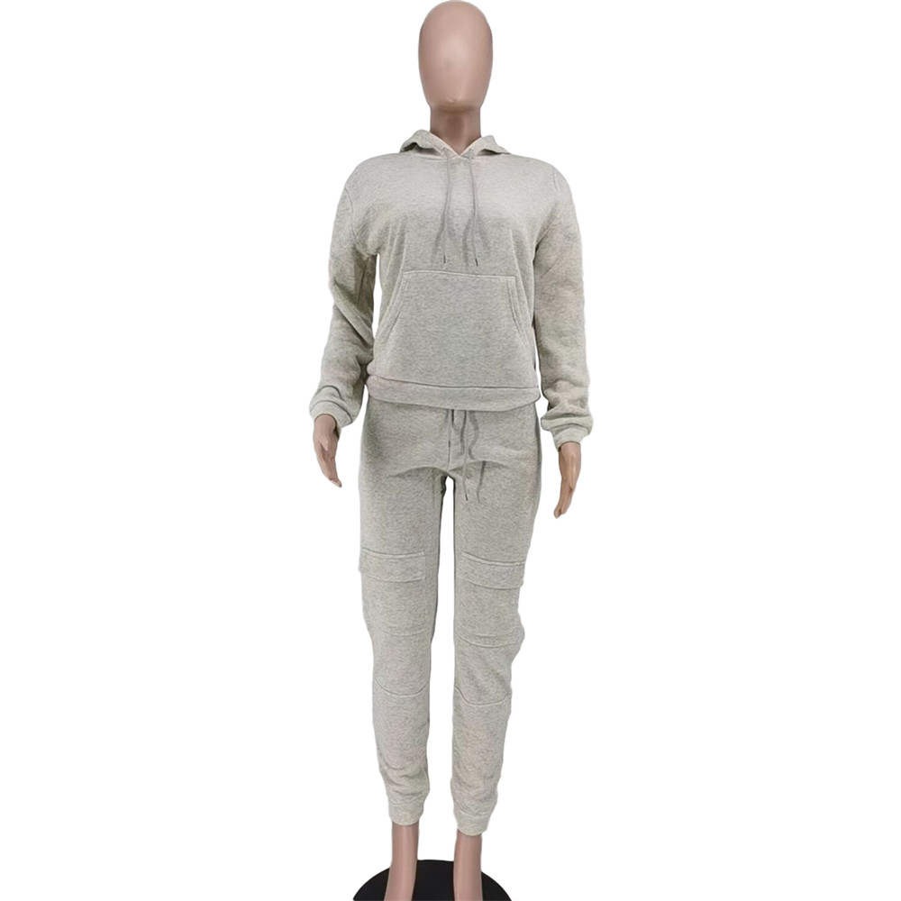Plus Size 2XL Tracksuits Women Jogger Suits Fall Winter Clothes Hooded Hoodie and Pants Two Piece Set Casual Long Sleeve Sweatsuits Black Sportswear C