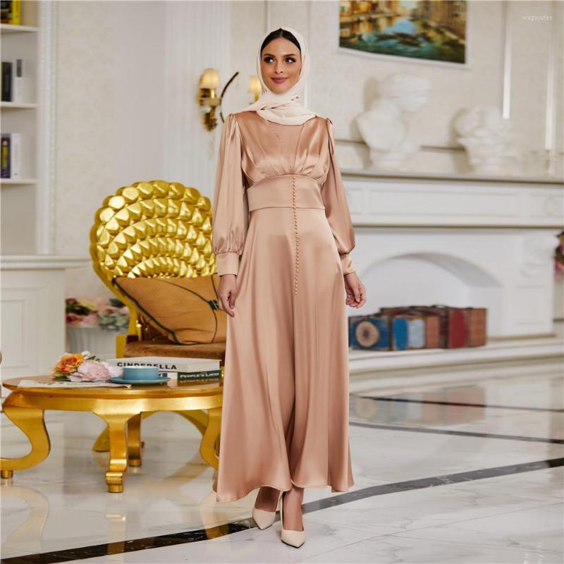 Ethnic Clothing Dubai India Upmarket Sleek Satin Maxi Dress Women Full Sleeve Muslim Long Dresses Fashion Islamic Kaftan Turkey Abaya Robe
Ethnic Clothing Dubai India Upmarket Sleek Satin Maxi Dress Women Full Sleeve Muslim Long Dresses Fashion Islamic Kaftan Turkey Abaya Robe