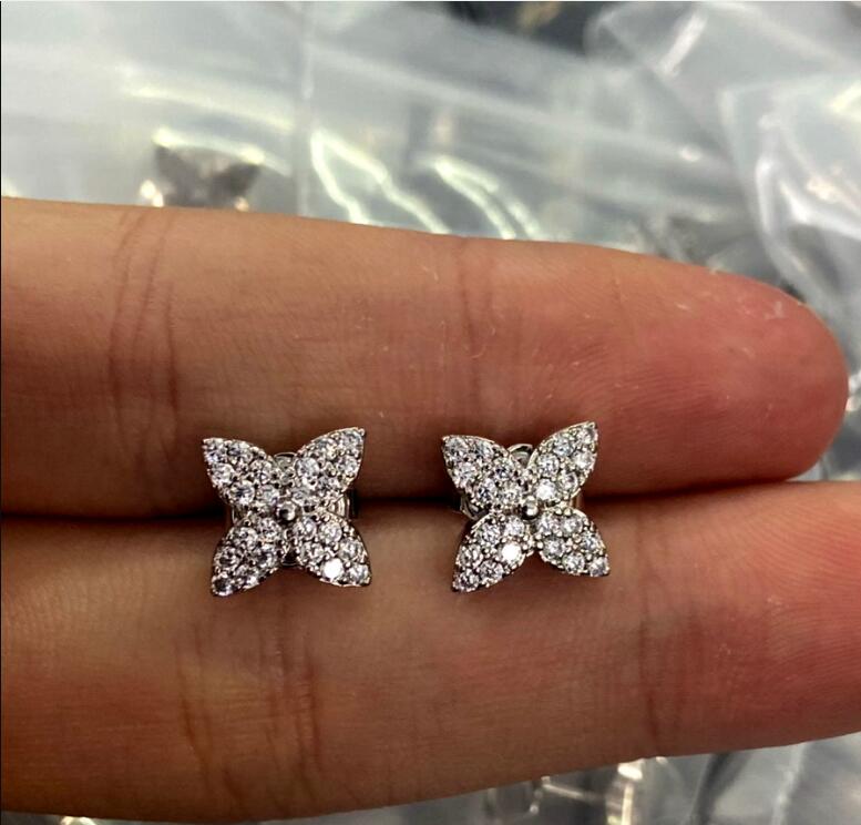 New designed women Silver Dangle Earring HOOP L Letter Brass 18K Gold plating ladies Huggie Earrings Designer Jewelry LE-O6k