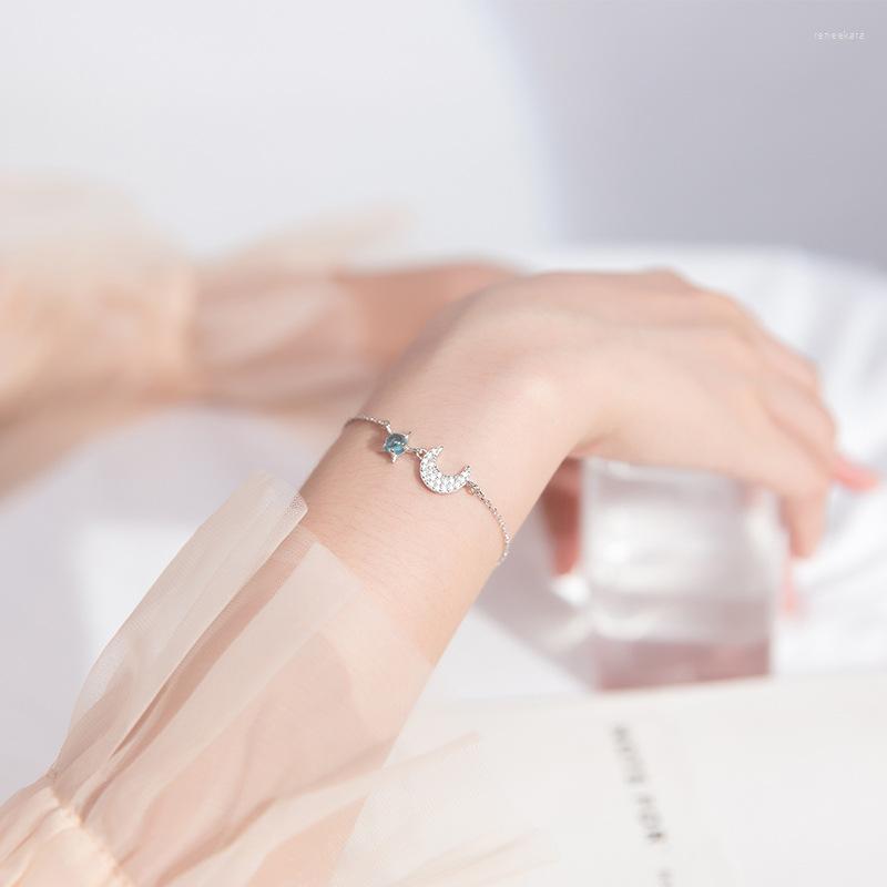 Link Bracelets Creative Style Big Dipper Moon Star Bracelet Inlaid Blue Zircon For Women Girlfriend Fashion Jewelry
Link Bracelets Creative Style Big Dipper Moon Star Bracelet Inlaid Blue Zircon For Women Girlfriend Fashion Jewelry