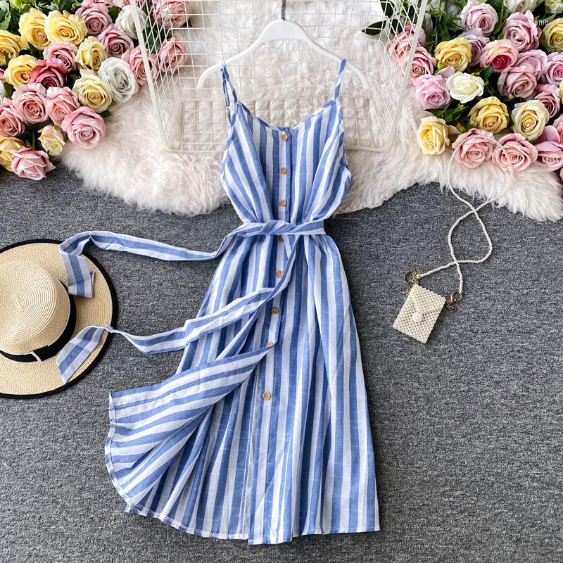 Casual Dresses Chic Hong Kong-style Retro Striped Suspender Skirt Ins Sexy V-neck Waist Slimming Backless Slit Dress Sleeveless, Black
Casual Dresses Chic Hong Kong-style Retro Striped Suspender Skirt Ins Sexy V-neck Waist Slimming Backless Slit Dress Sleeveless, Black