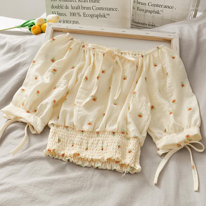Women's Blouses Women Summer Short Crop Top 2022 Fashion Floral Print Slash Neck Elastic Waist Bandage Bow Casual Shirt Blouse, Green
Women's Blouses Women Summer Short Crop Top 2022 Fashion Floral Print Slash Neck Elastic Waist Bandage Bow Casual Shirt Blouse, Green