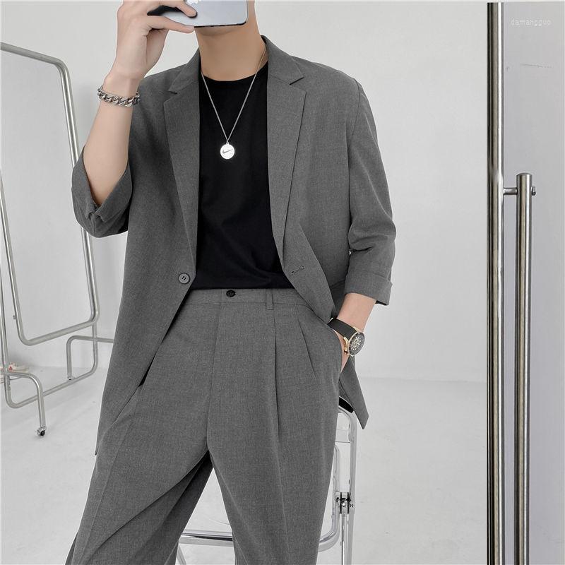 Men's Tracksuits Men's 2022 Fashion Suits Three-quarter Sleeves Blazer Jacket Ankle-length Pant Male Casual Streetwear Spring Clothing, Mibaise
Men's Tracksuits Men's 2022 Fashion Suits Three-quarter Sleeves Blazer Jacket Ankle-length Pant Male Casual Streetwear Spring Clothing, Mibaise