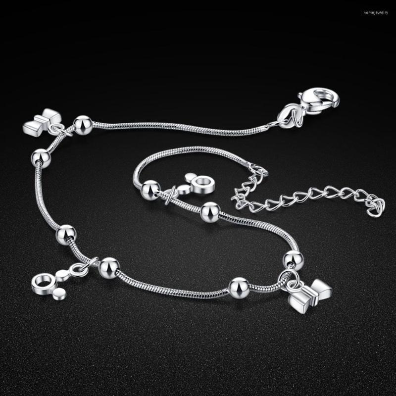 Anklets Solid Silver Women's Anklet 925 Round Bead Snake Chain Ankle Jewelry Summer Fashion Accessories 23 5cm Length
Anklets Solid Silver Women's Anklet 925 Round Bead Snake Chain Ankle Jewelry Summer Fashion Accessories 23 5cm Length