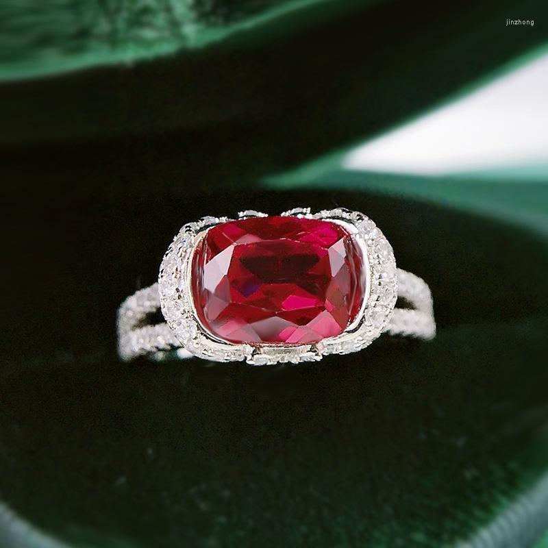 Cluster Rings Jewelry 2022 925 Silver Ruby 7 9MM Oval Ring Female Luxury Micro-set
Cluster Rings Jewelry 2022 925 Silver Ruby 7 9MM Oval Ring Female Luxury Micro-set