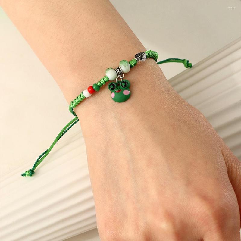 Link Bracelets 2022 Fashion Cute Green Frog Pendant Bracelet For Women Rope Chains Adjustable Female Small Fresh Jewelry
Link Bracelets 2022 Fashion Cute Green Frog Pendant Bracelet For Women Rope Chains Adjustable Female Small Fresh Jewelry