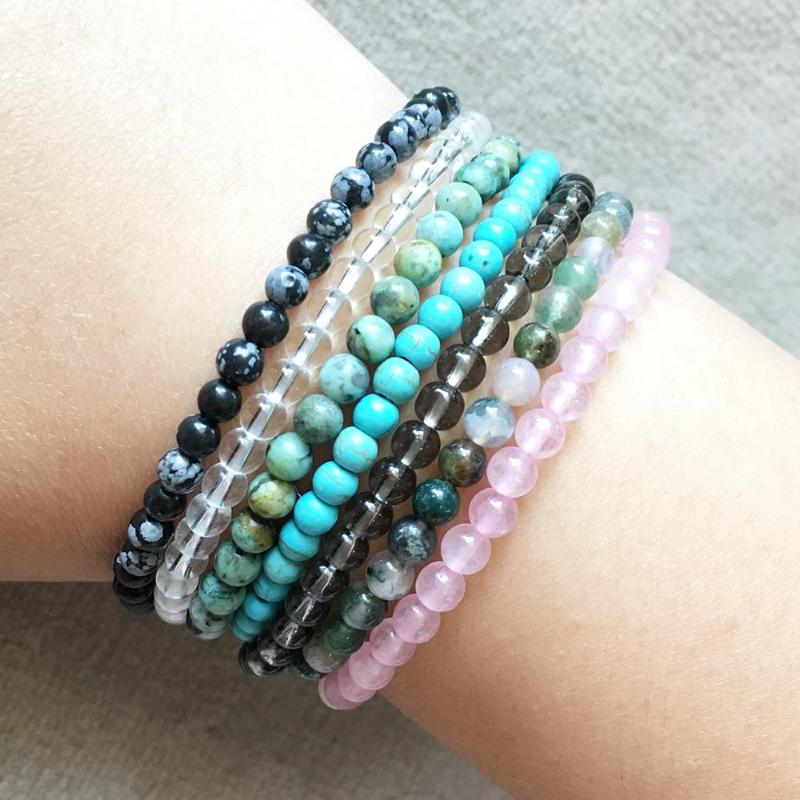 Link Bracelets MG0098 4 Mm Mini Gem Stone Bracelet Set Crystal Agates Chakra Beads Design Natural Energy
Link Bracelets MG0098 4 Mm Mini Gem Stone Bracelet Set Crystal Agates Chakra Beads Design Natural Energy