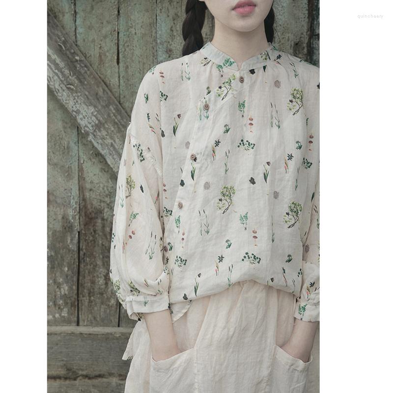 Women's Blouses Summer Women Tops Chinese Style Printed Floral Ramie Shirt Lantern Sleeve Mori Girl Vintage Tang Chemise Femme, Pic color
Women's Blouses Summer Women Tops Chinese Style Printed Floral Ramie Shirt Lantern Sleeve Mori Girl Vintage Tang Chemise Femme, Pic color