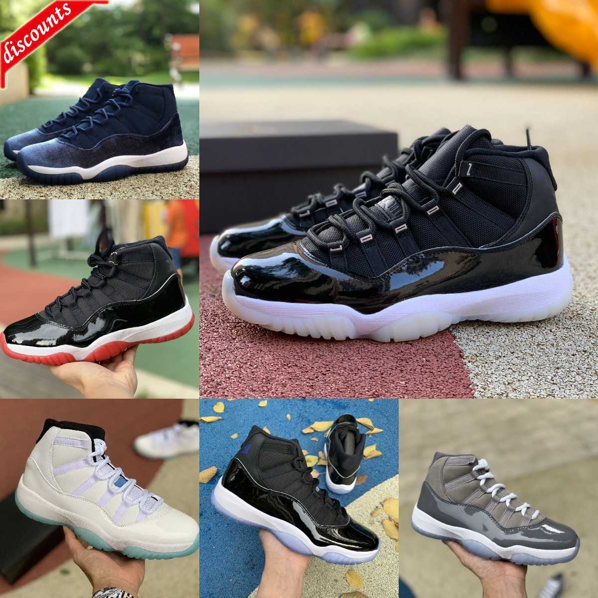 TOP Jumpman Jubilee 11 11s High Basketball Shoes COOL GREY Legend Blue Midnight Navy Playoffs Bred Space Jam Gamma Blue Barons, M3019
TOP Jumpman Jubilee 11 11s High Basketball Shoes COOL GREY Legend Blue Midnight Navy Playoffs Bred Space Jam Gamma Blue Barons, M3019