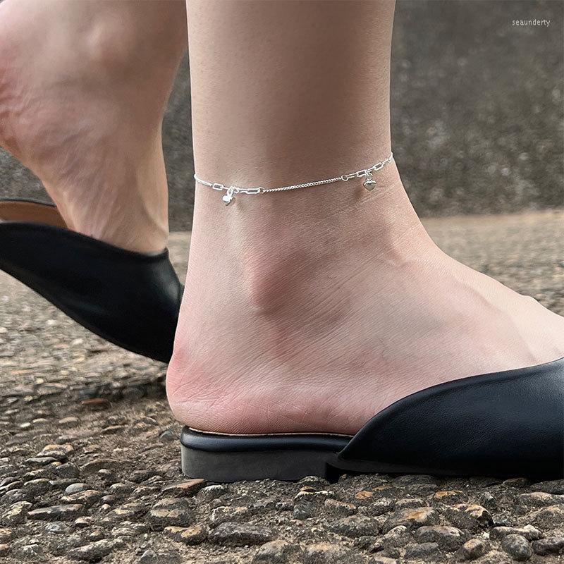 Anklets Authentic 925 Sterling Silver Heart Charms For Women Ankle Bracelet On The Leg Accessories Barefoot Jewelry Summer
Anklets Authentic 925 Sterling Silver Heart Charms For Women Ankle Bracelet On The Leg Accessories Barefoot Jewelry Summer