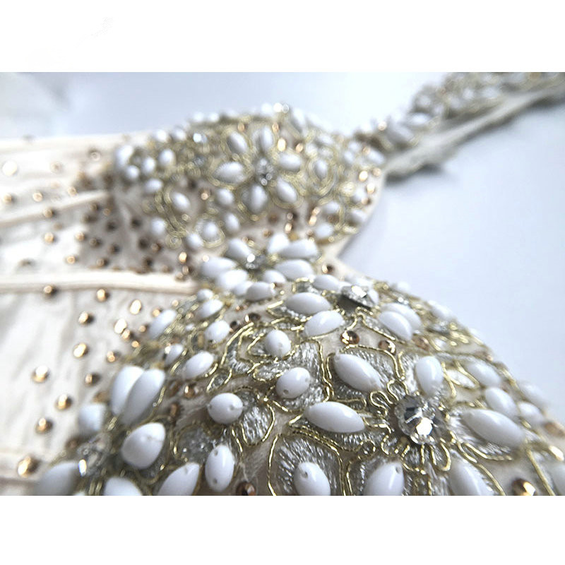 Champagne Sweetheart Knee-length prom dresses White Applique Pearls Formal Party Homecoming Dress Short Mini graduation Dresses