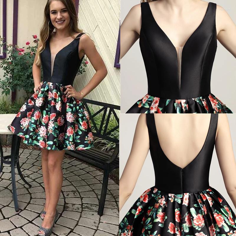 Party Dresses Short Little Girl V Neck Prom Dress Graduation Gowns Homecoming Floral Prints Vestidos Formal, Image color
Party Dresses Short Little Girl V Neck Prom Dress Graduation Gowns Homecoming Floral Prints Vestidos Formal, Image color