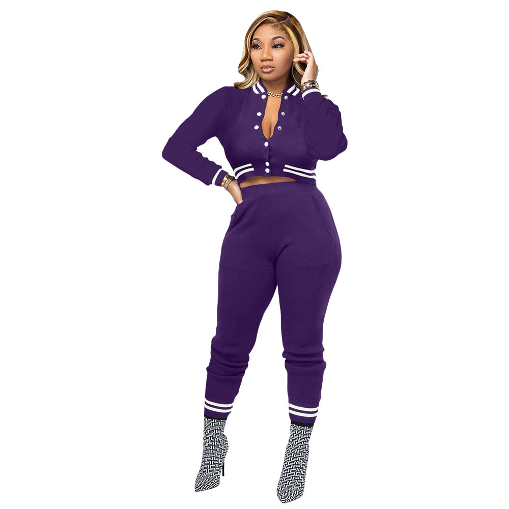 Wholesale Sweatsuits Women Fall Winter Tracksuits Baseball Uniform Outfits Two 2 Piece Set Long Sleeve Sportswear Casual Jogging suits Autumn Clothes 