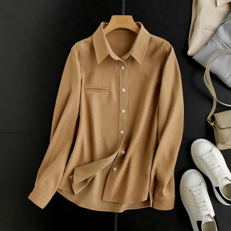 Women' Blouses Korean Fashion Casual Ladies Solid Color Shirts Autumn Long Sleeve Retro Single Breasted Pocket Decorative, Grey blue
Women' Blouses Korean Fashion Casual Ladies Solid Color Shirts Autumn Long Sleeve Retro Single Breasted Pocket Decorative, Grey blue