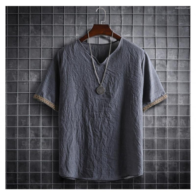 Men's Casual Shirts Summer Cotton Linen Men Loose Plus Size 5XL Solid Color Korean Fashion V-Neck Short Sleeve Tees Breathable Blouses, Khaki
Men's Casual Shirts Summer Cotton Linen Men Loose Plus Size 5XL Solid Color Korean Fashion V-Neck Short Sleeve Tees Breathable Blouses, Khaki