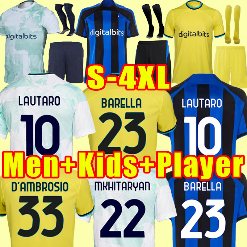 LUKAKU soccer jerseys 22 23 Inter BARELLA VIDAL LAUTARO ERIKSEN ALEXIS DZEKO CORREA UNIFORMS football shirt 2022 2023 Milan Player version men kids full set 3xl 4xl, Home+patch
LUKAKU soccer jerseys 22 23 Inter BARELLA VIDAL LAUTARO ERIKSEN ALEXIS DZEKO CORREA UNIFORMS football shirt 2022 2023 Milan Player version men kids full set 3xl 4xl, Home+patch