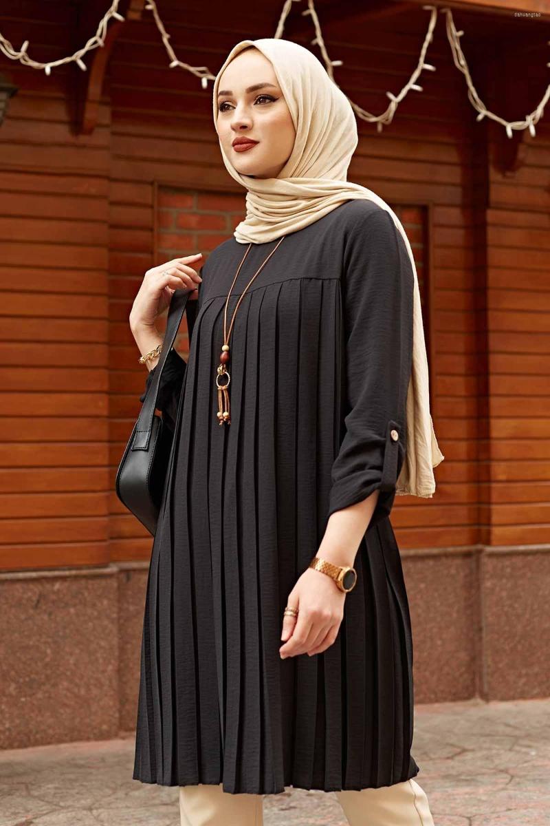 Casual Dresses Women' Clothing Pleated Tunic Ramadan Hijab Musulman Ensembles Abayas For 2022 Summer Spring Eid Djellaba Turkey Dubai, Black
Casual Dresses Women' Clothing Pleated Tunic Ramadan Hijab Musulman Ensembles Abayas For 2022 Summer Spring Eid Djellaba Turkey Dubai, Black