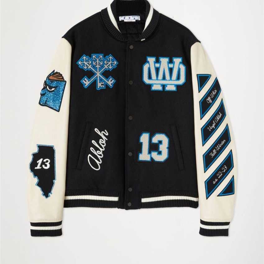 Offs style Tide Brand Heavy Industry Embroidery Hot Diamond Beaded Cotton Jacket for Men and Women, Black
Offs style Tide Brand Heavy Industry Embroidery Hot Diamond Beaded Cotton Jacket for Men and Women, Black