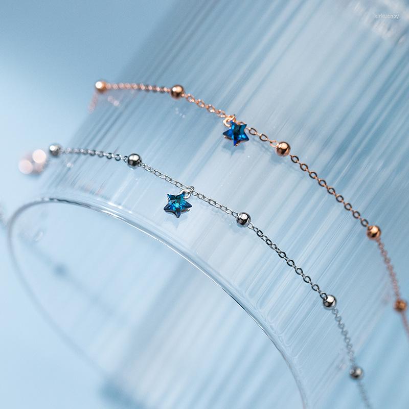 Anklets Women Jewelry Silver 925 Blue Stars Ankle Bracelet On Leg Decoration Foot Chain Rose Gold Female Accessories 23 CM Adjustable
Anklets Women Jewelry Silver 925 Blue Stars Ankle Bracelet On Leg Decoration Foot Chain Rose Gold Female Accessories 23 CM Adjustable