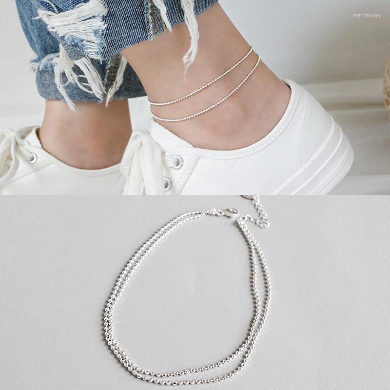 Anklets Double Layer For Women Sterling Silver 925 Bead Chain Pulsera De Pierna Mujer Anklet Foot Jewelry Enkelbandje Whore
Anklets Double Layer For Women Sterling Silver 925 Bead Chain Pulsera De Pierna Mujer Anklet Foot Jewelry Enkelbandje Whore
