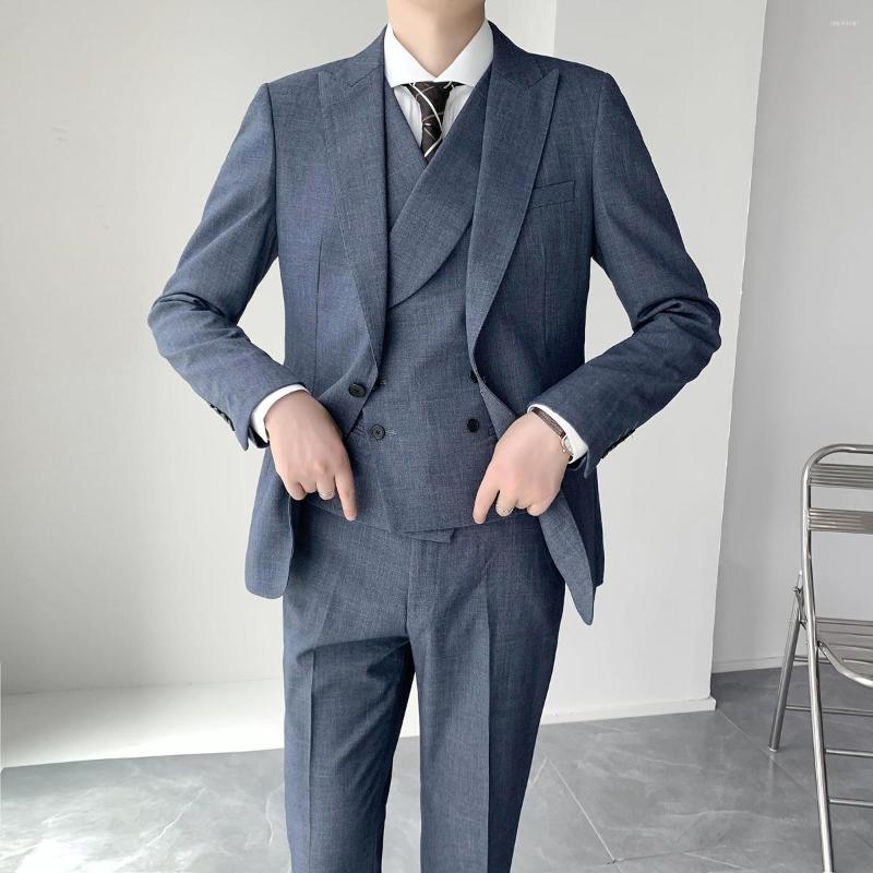 Men's Suits Men 3PCS Dress Sets Slim Fit Suit Jacket Vest Pant Gentleman Business Casual Fashion Blazer Trousers Party Wedding, Black
Men's Suits Men 3PCS Dress Sets Slim Fit Suit Jacket Vest Pant Gentleman Business Casual Fashion Blazer Trousers Party Wedding, Black