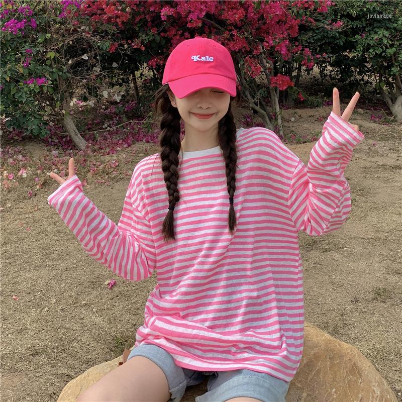 Women's T Shirts Korean Chic Loose Striped Thin T-shirts Women Casual O Neck Long Sleeve Harajuku Soft Tee Youth Girls Outwear Tops Spring, Orange
Women's T Shirts Korean Chic Loose Striped Thin T-shirts Women Casual O Neck Long Sleeve Harajuku Soft Tee Youth Girls Outwear Tops Spring, Orange
