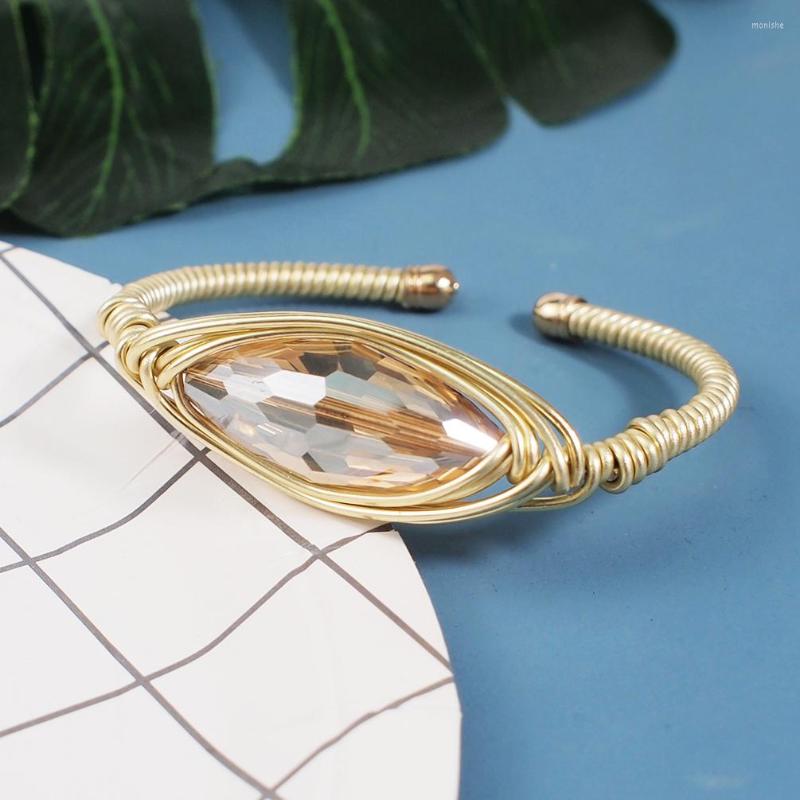 Bangle Bohemian Unique Design Handmade Metal Wire Bracelet For Women Statement Big Rhinestone Cuff Bangles Fashion Jewelry
Bangle Bohemian Unique Design Handmade Metal Wire Bracelet For Women Statement Big Rhinestone Cuff Bangles Fashion Jewelry