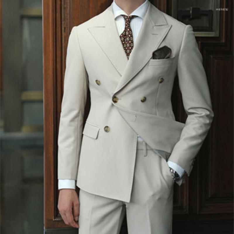 Men's Suits Men's Suit Double Breasted Customized Slim Lapel 2-Piece Wedding Groomsmen Tuxedo Jacket Vest Pants, Beige
Men's Suits Men's Suit Double Breasted Customized Slim Lapel 2-Piece Wedding Groomsmen Tuxedo Jacket Vest Pants, Beige