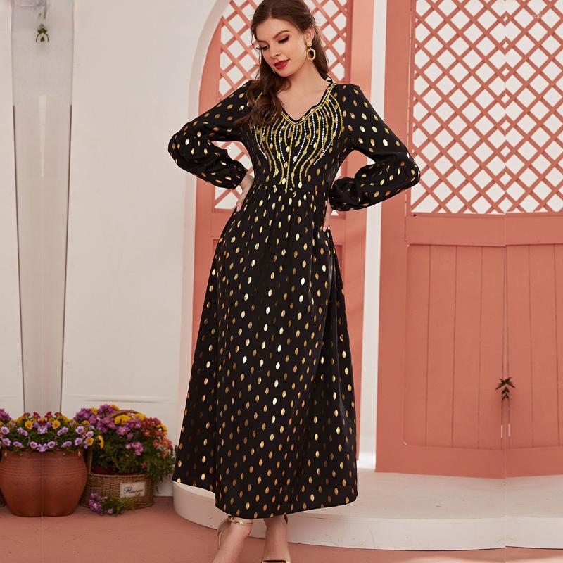 Ethnic Clothing Large Size Women's Long Sleeve Fashion Bronzing Polka Dot Print Stitching Waist Trim Embroidery Dress
Ethnic Clothing Large Size Women's Long Sleeve Fashion Bronzing Polka Dot Print Stitching Waist Trim Embroidery Dress